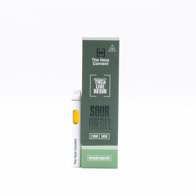 Sour Diesel Live Resin THCA Disposable Vape, The Haze Connect