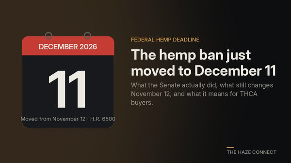 The Federal Hemp Ban Just Moved to December 11: What the Senate Actually Did