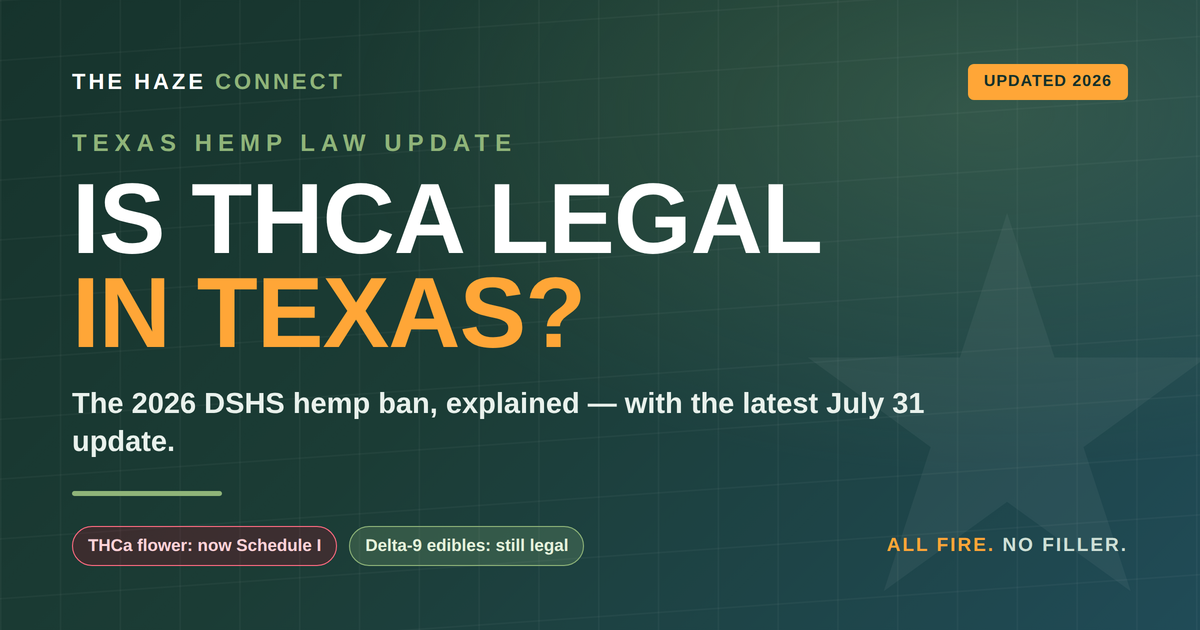 Texas Hemp Ban 2026: Is THCA Still Legal in Texas? (July 31 Update)