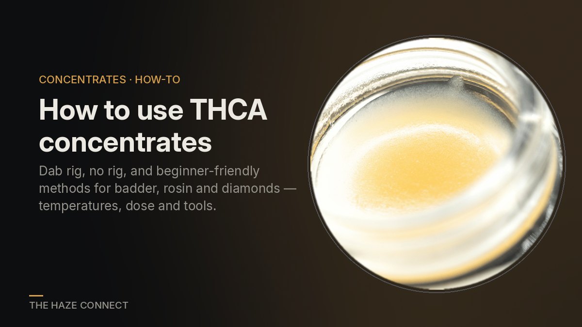 How to Use THCA Concentrates: Dab Rig, No Rig, and Beginner-Friendly Methods