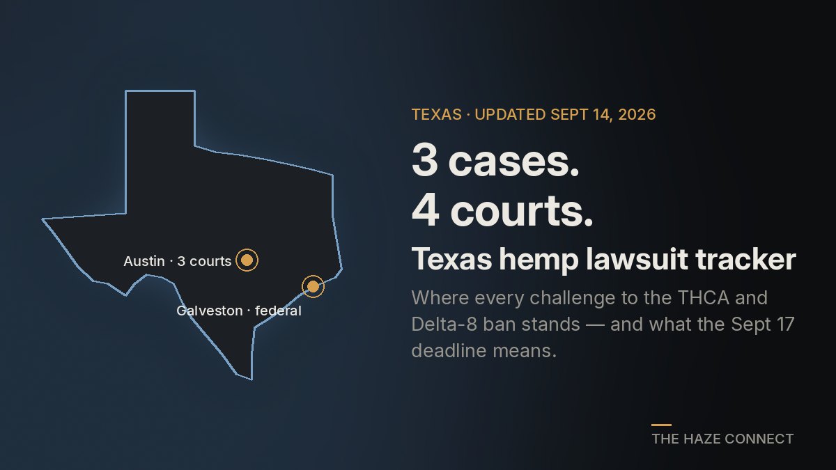 Texas Hemp Lawsuit Tracker: Three Cases, Four Courts, and What September 17 Means