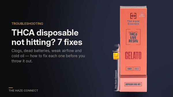 THCA Disposable Not Hitting? 7 Fixes for Clogs, Dead Batteries and Weak Airflow