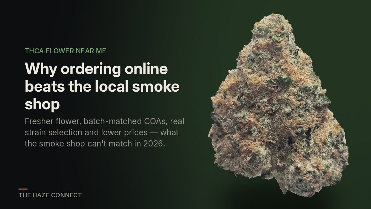 THCA Flower Near Me? Why Ordering Online Beats the Local Smoke Shop in 2026