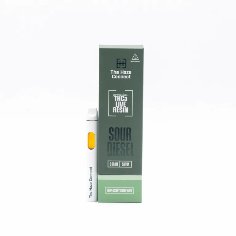 Sour Diesel Live Resin THCA Disposable Vape, The Haze Connect